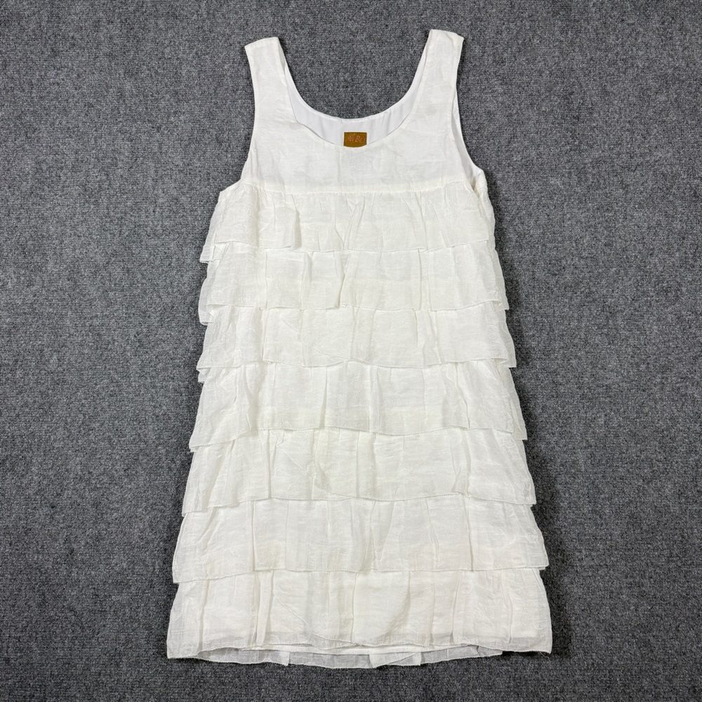 Ali Ro White Tiered Mini Dress Size 4